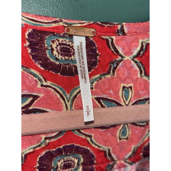 Free People Small Falling for You Floral Print Peplum Top Excellent Condition - Picture 6 of 9